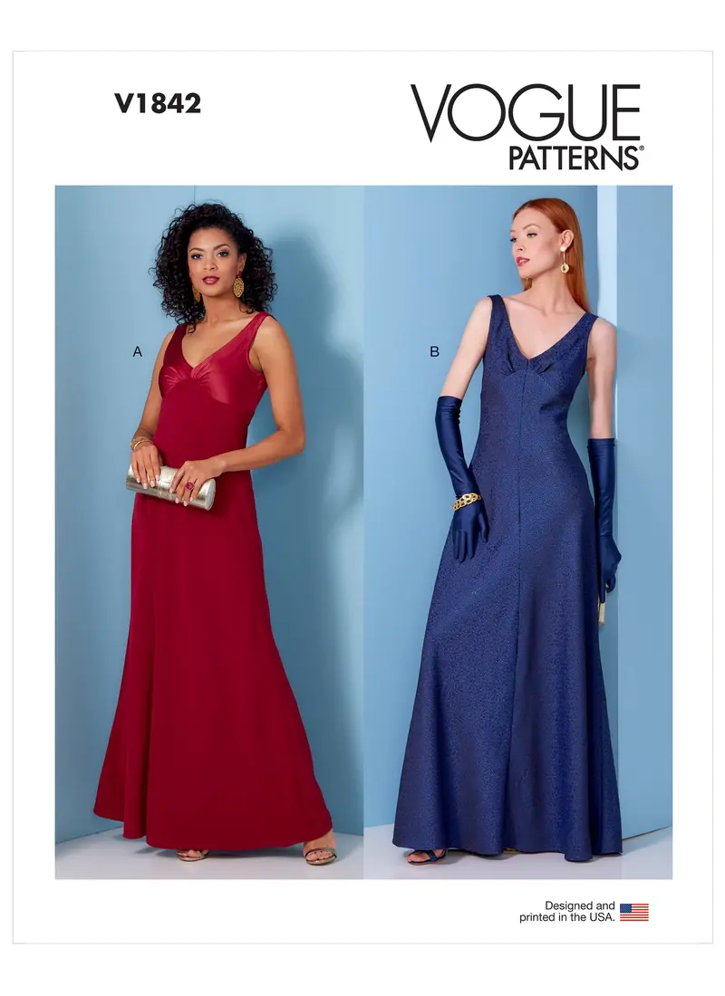 Vogue Sewing Pattern 1842 Special Occasion Maxi Dress 2