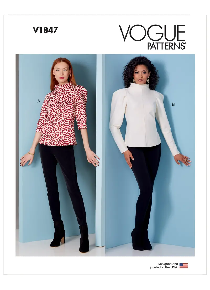 Vogue Sewing Pattern 1847 Puff-Sleeve Top 2