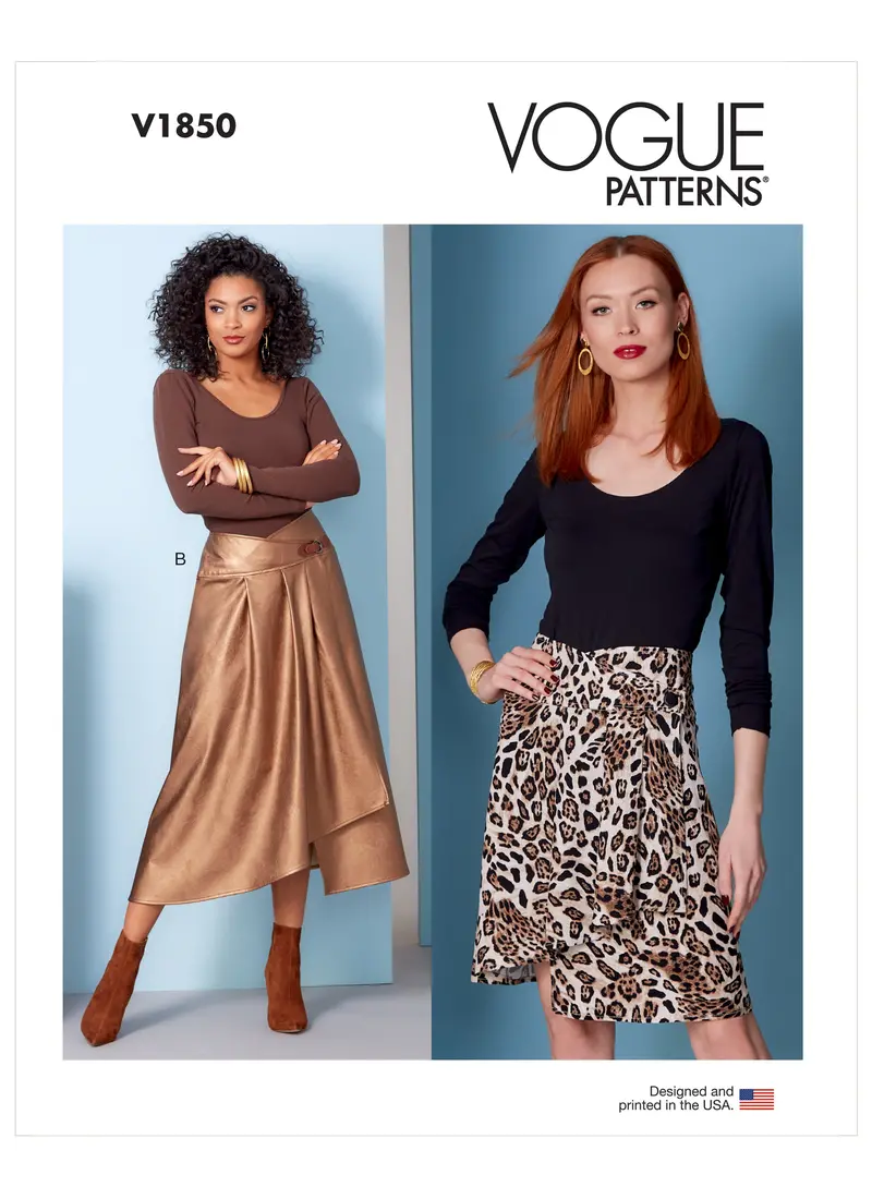 Vogue Sewing Pattern 1850 Asymmetric Wrap Skirt 2