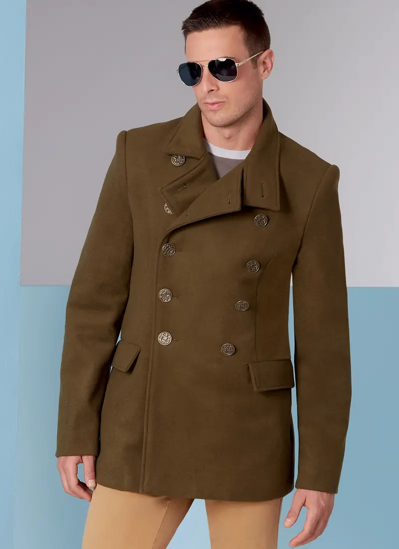 Vogue Sewing Pattern 1853 Mens Double-Breasted Coat 1