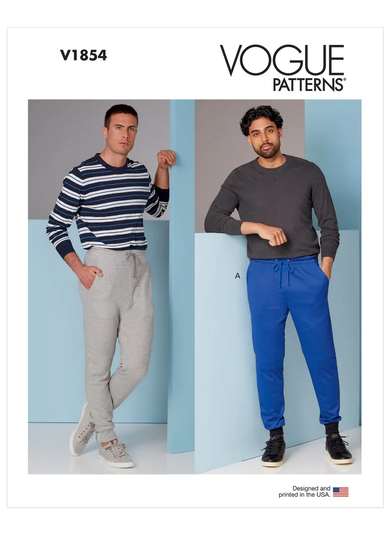 Vogue Sewing Pattern 1854 Mens Jogger-Style Trousers 2