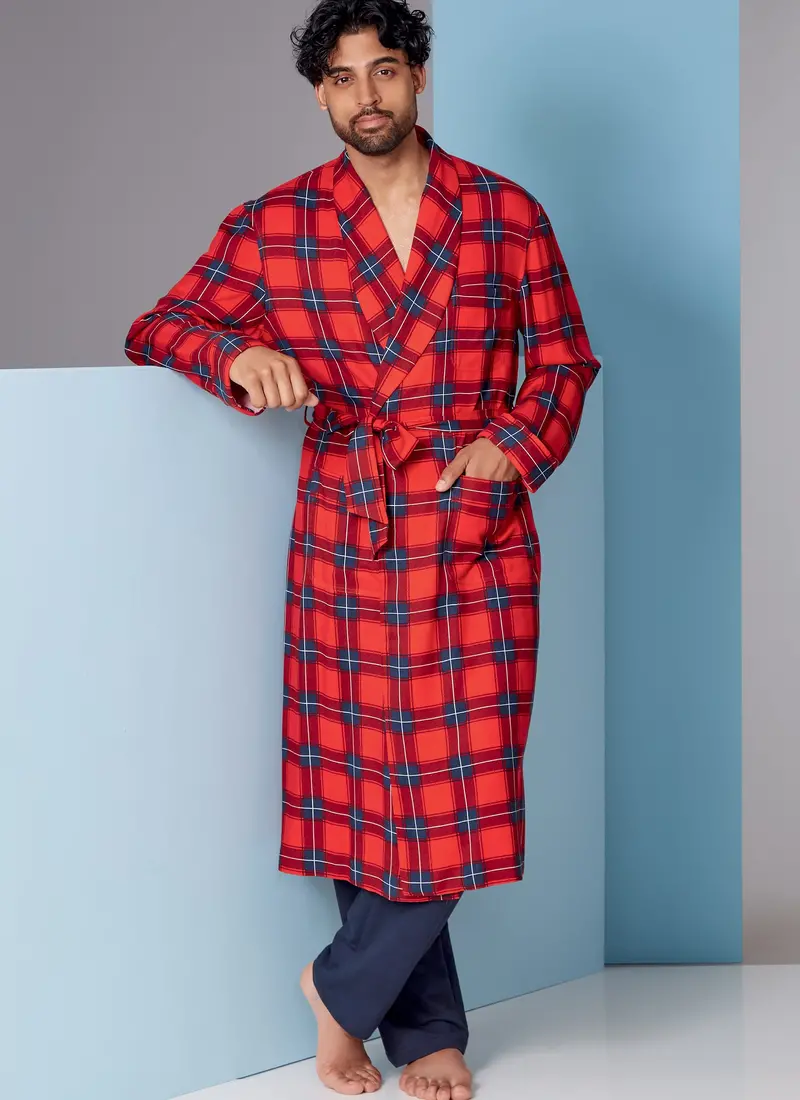 Vogue Sewing Pattern 1855 Mens Robe And Belt 1