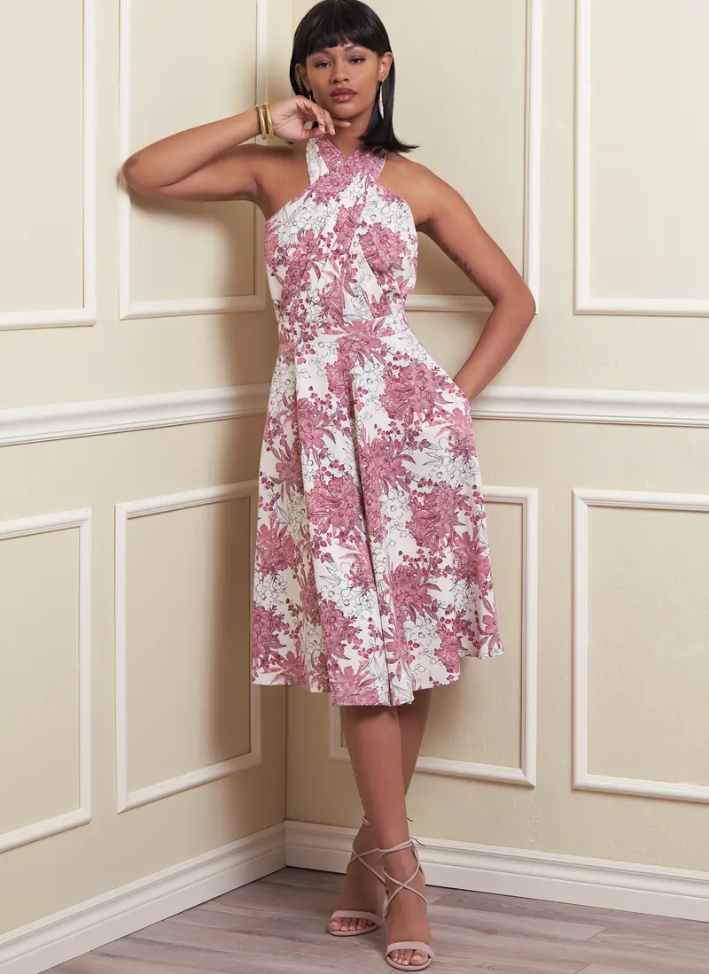 Vogue Sewing Pattern 1883 Criss Cross Halter Dress 1