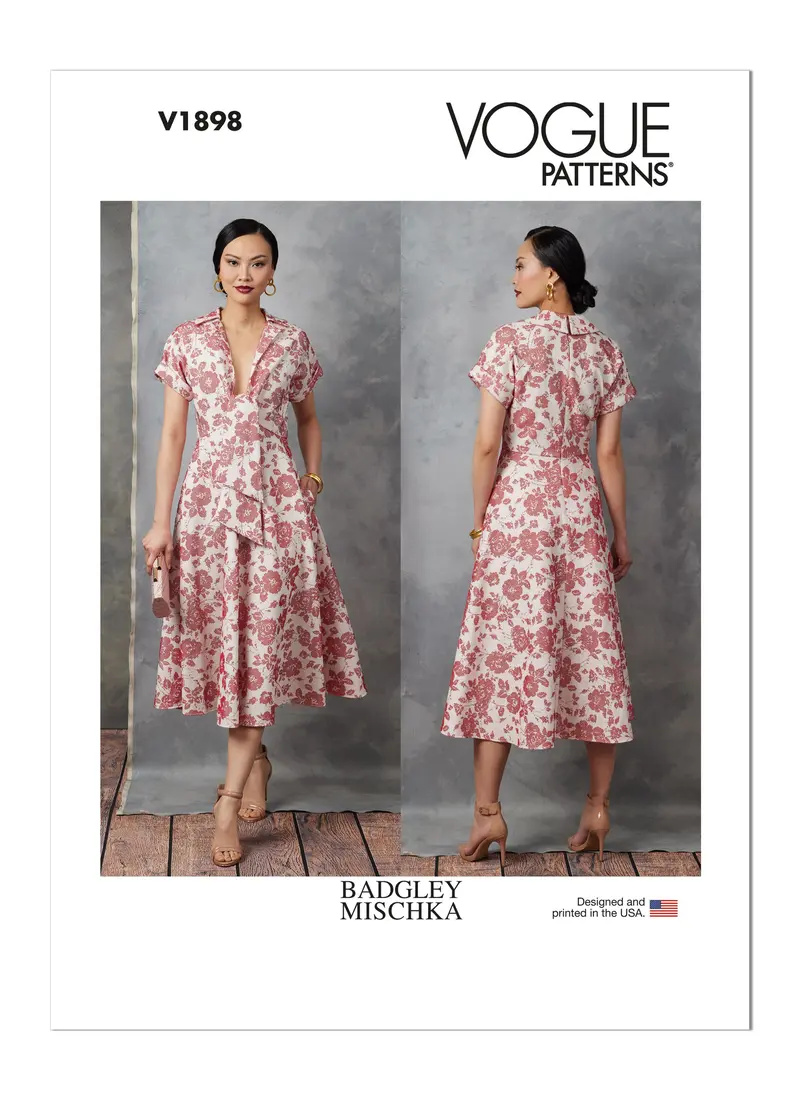 Vogue Sewing Pattern 1898 Misses' Dress By Badgley Mischka 2