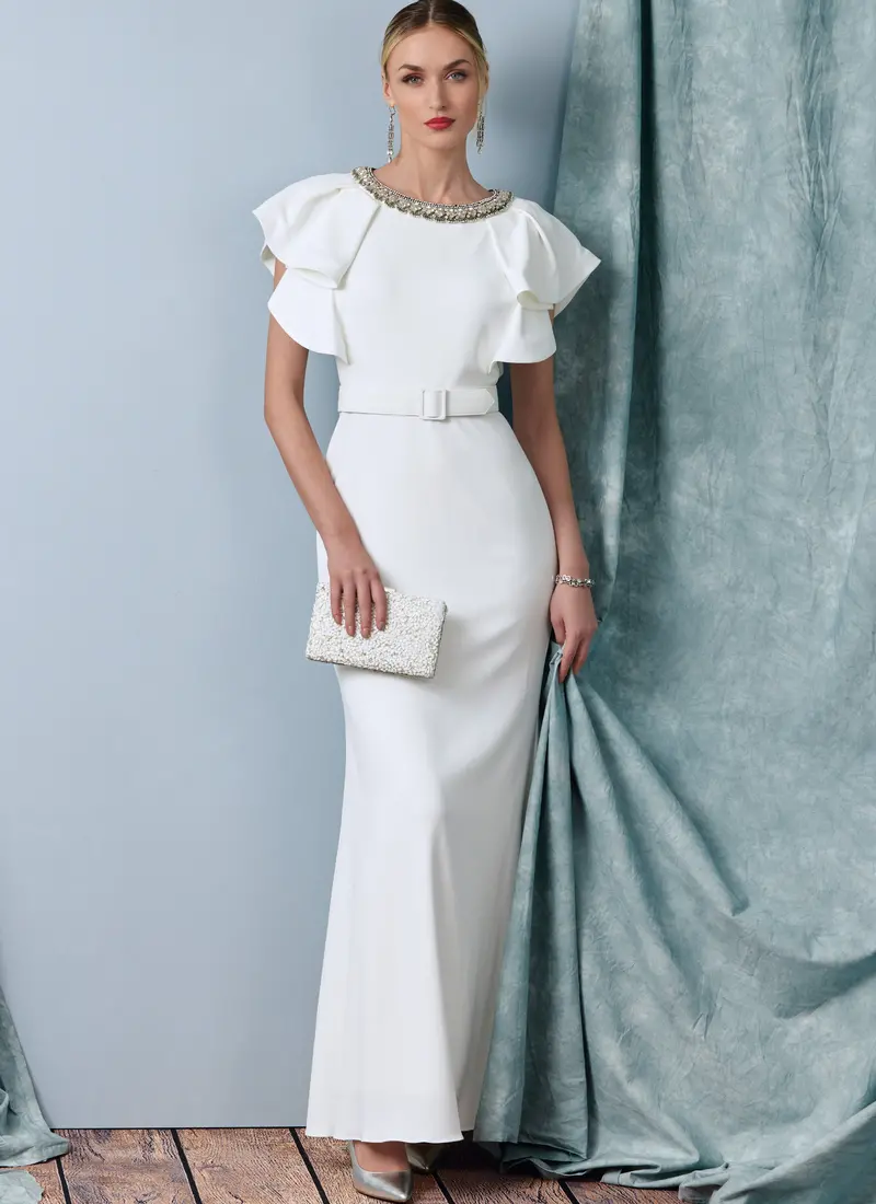 Vogue Sewing Pattern 1919 Full Length Dress By Badgley Mischka 1
