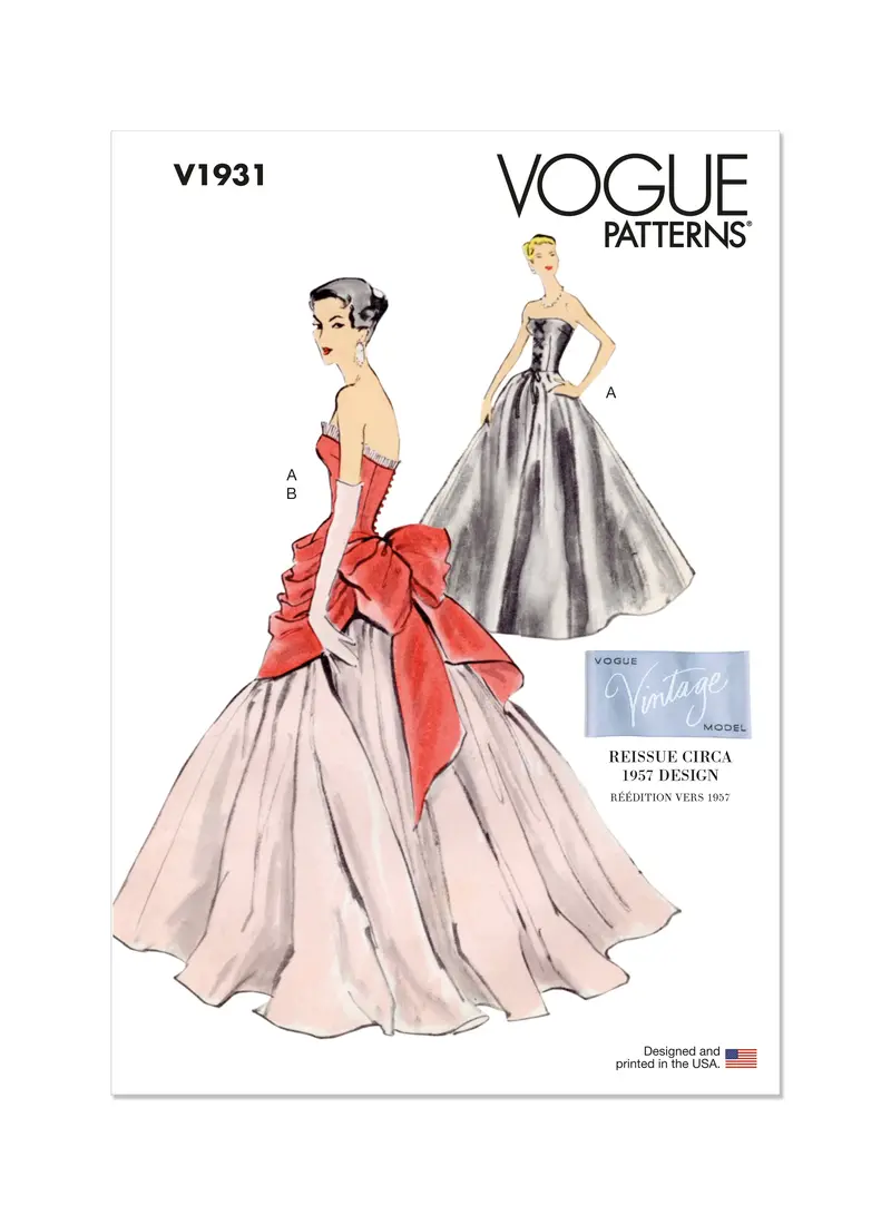 Vogue Sewing Pattern 1931 Vintage Ballgown 1