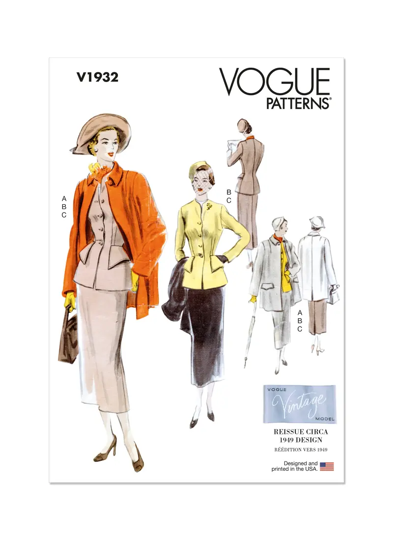 Vogue Sewing Pattern 1932 Vintage Suit And Coat 1