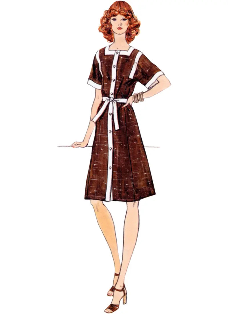 Vogue Sewing Pattern 1948 Misses' Dress 1970'S 2