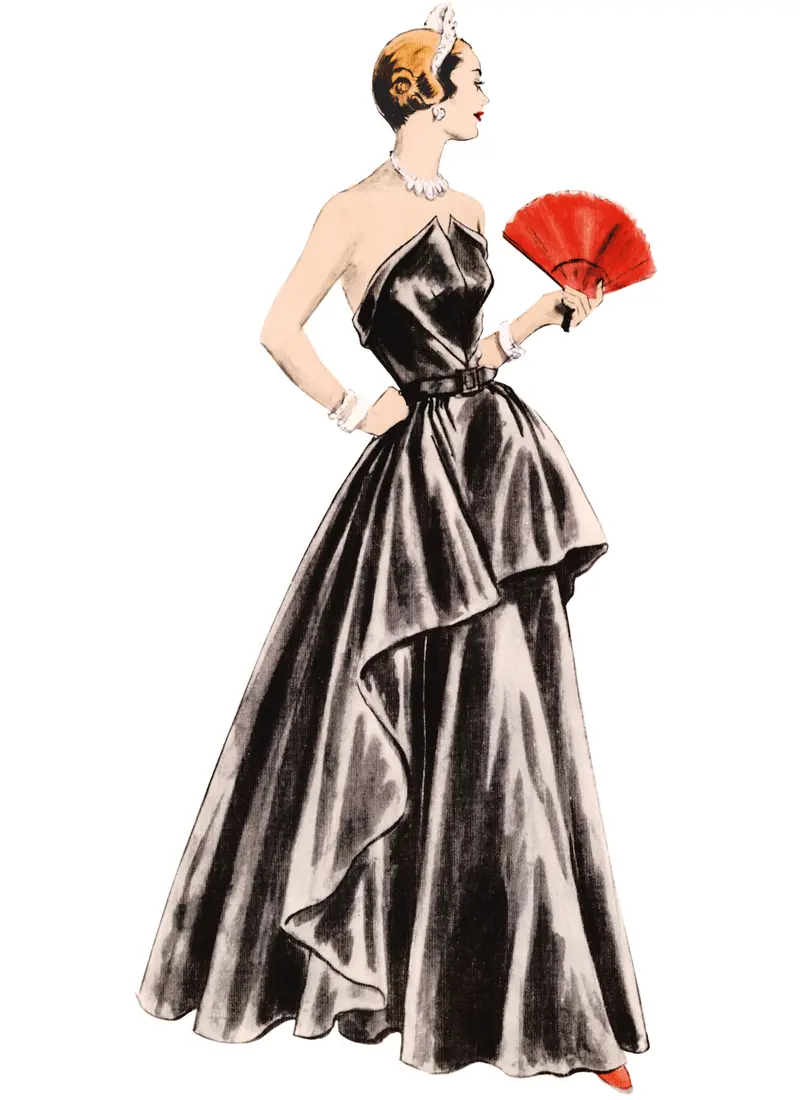 Vogue Sewing Pattern 1963 Misses’ Evening Dress 1