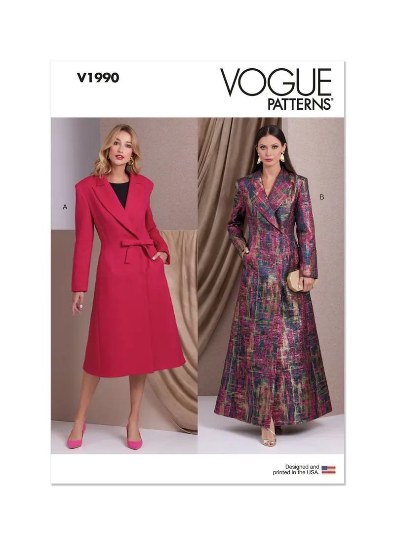 Vogue Sewing Pattern 1990 Misses' Coats 2