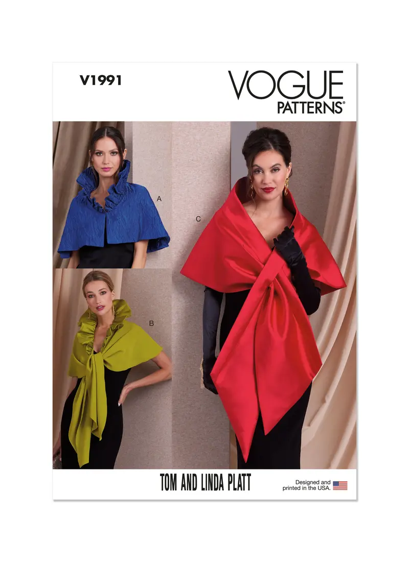 Vogue Sewing Pattern 1991 Misses' Wraps By Tom & Linda Platt 2