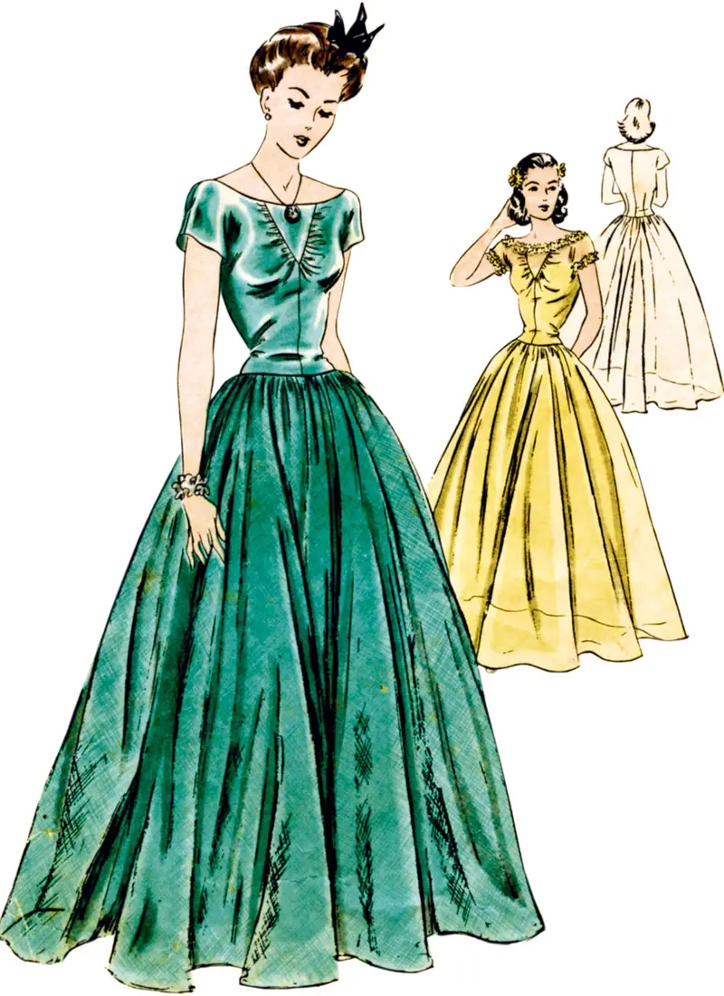 Vogue Sewing Pattern 2001 Vintage 1940'S Dress 2