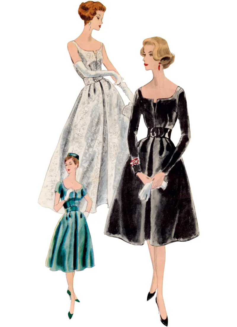 Vogue Sewing Pattern 2003 Vintage 1950'S Dress And Petticoat 2