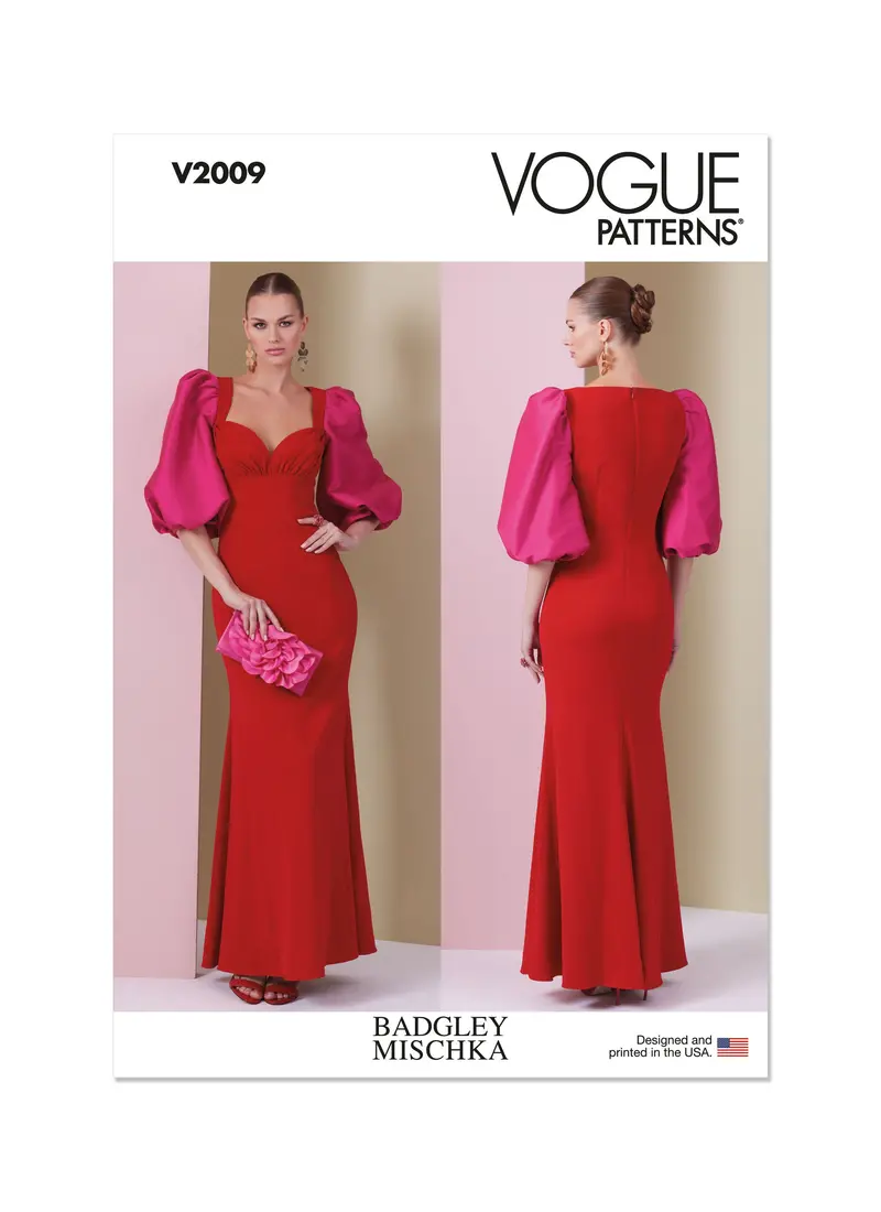 Vogue Sewing Pattern 2009 Misses' Dress By Badgley Mischka 2