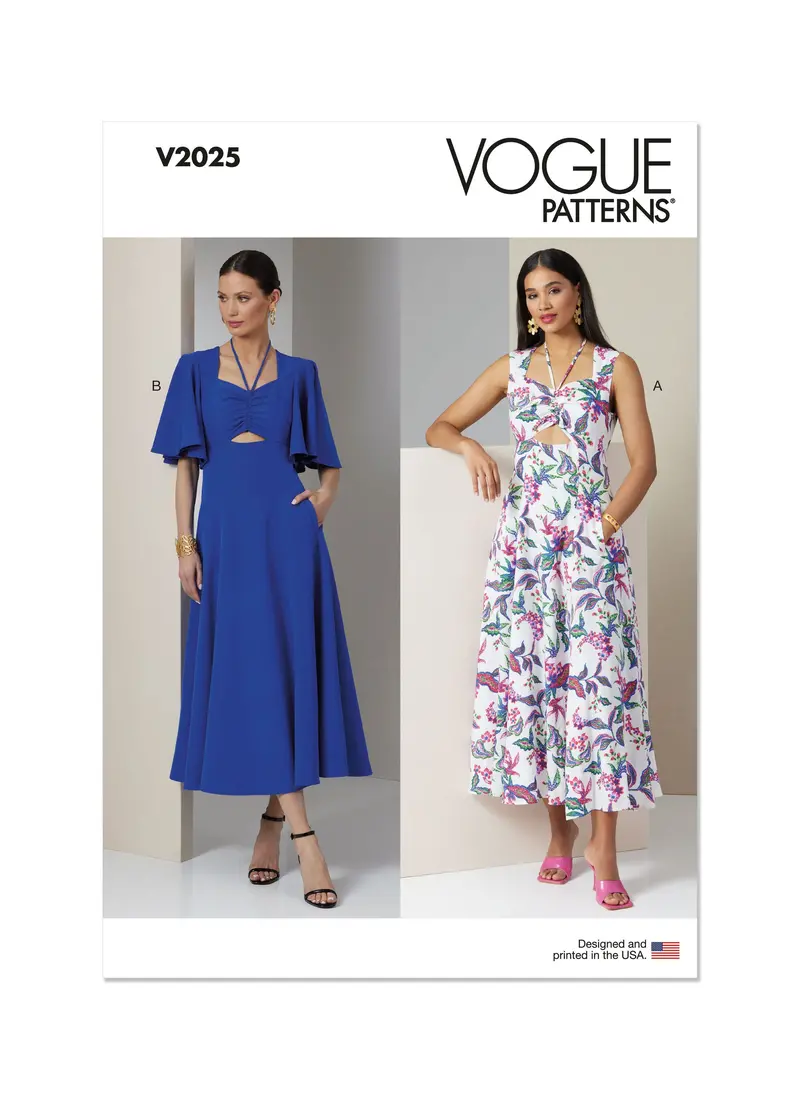 Vogue Sewing Pattern 2025 Dress With Sleeve Variations 2