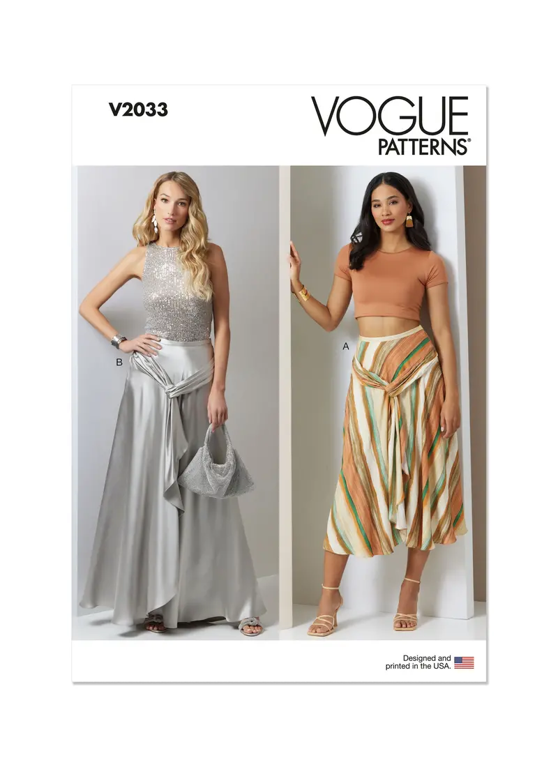 Vogue Sewing Pattern 2033 Misses Skirt In Two Lengths 2