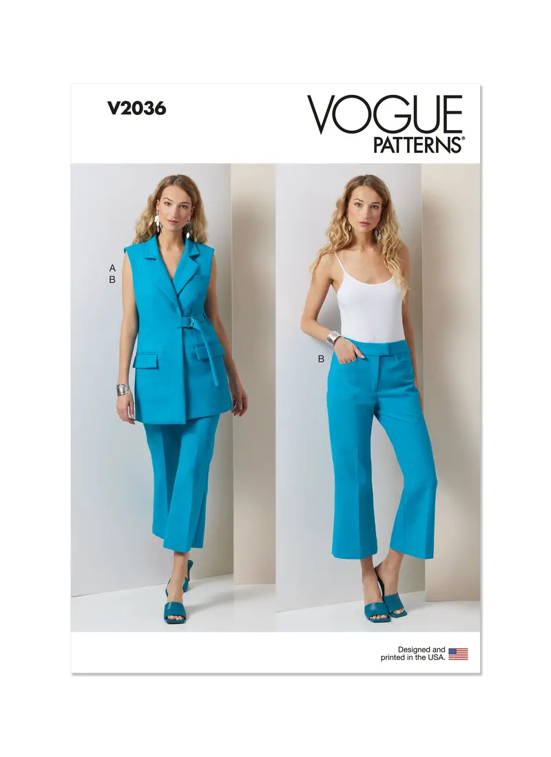 Vogue Sewing Pattern 2036 Vest And Pants 2