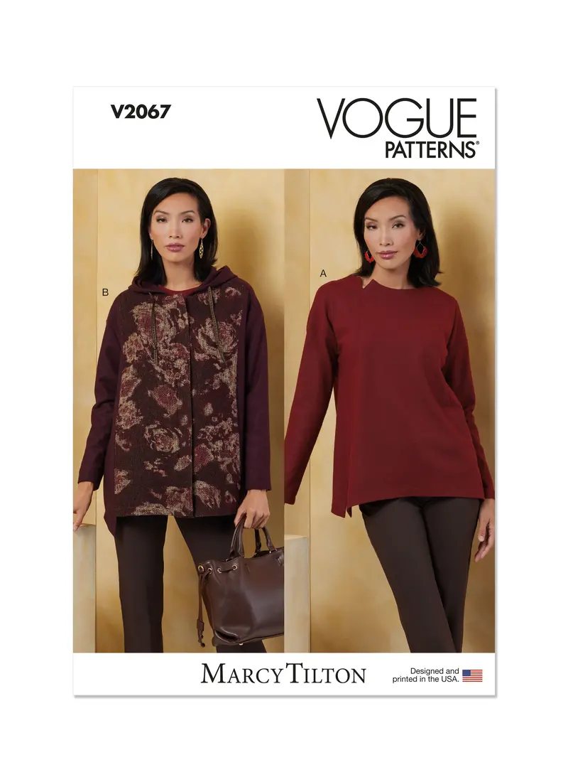 Vogue Sewing Pattern 2067 Misses' Knit Top And Jacket By Marcy Tilton 2