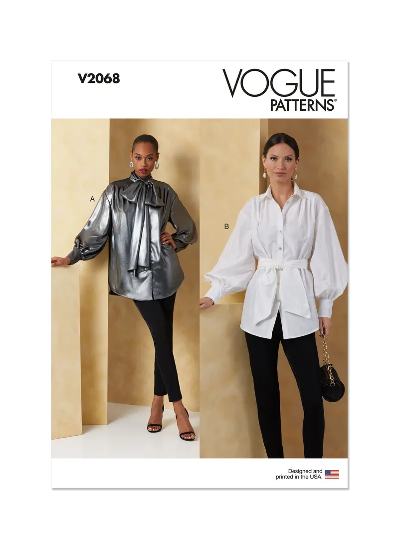 Vogue Sewing Pattern 2068 Misses' Tops And Sash 2