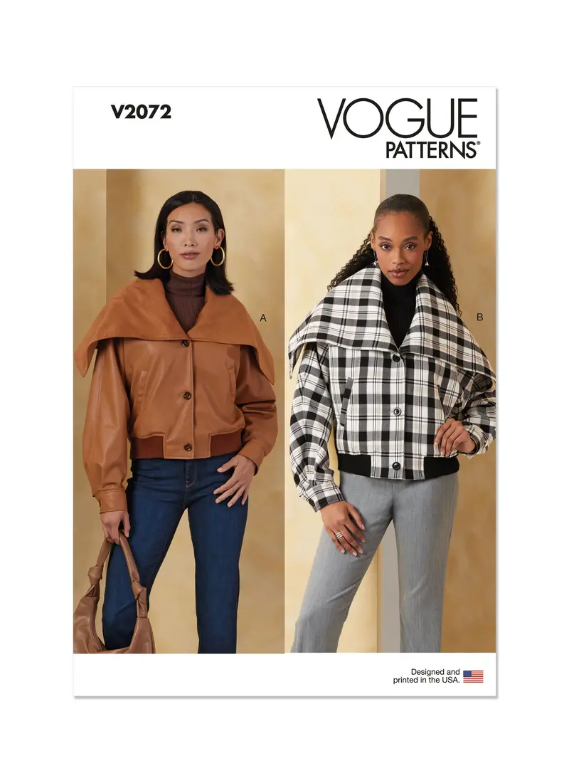 Vogue Sewing Pattern 2072 Misses' Bomber Jackets 2