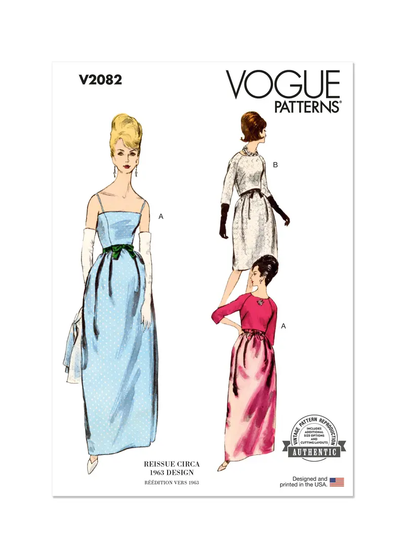 Vogue Sewing Pattern 2082 Sixties Evening Dress And Bolero 1