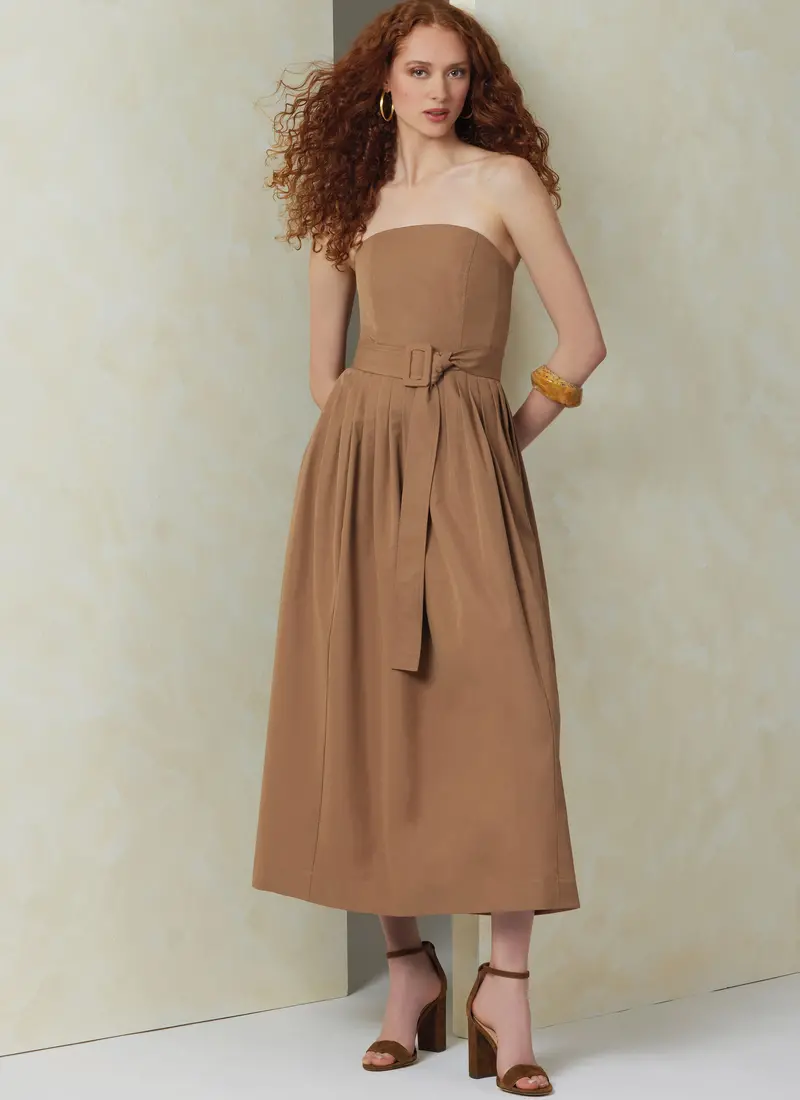 Vogue Sewing Pattern 2084 Strapless Dress With Overbodice 1
