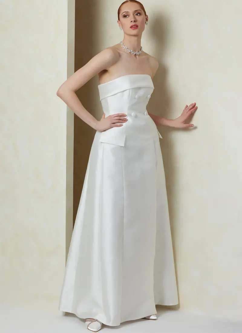 Vogue Sewing Pattern 2089 Strapless Dress In Two Lengths 1