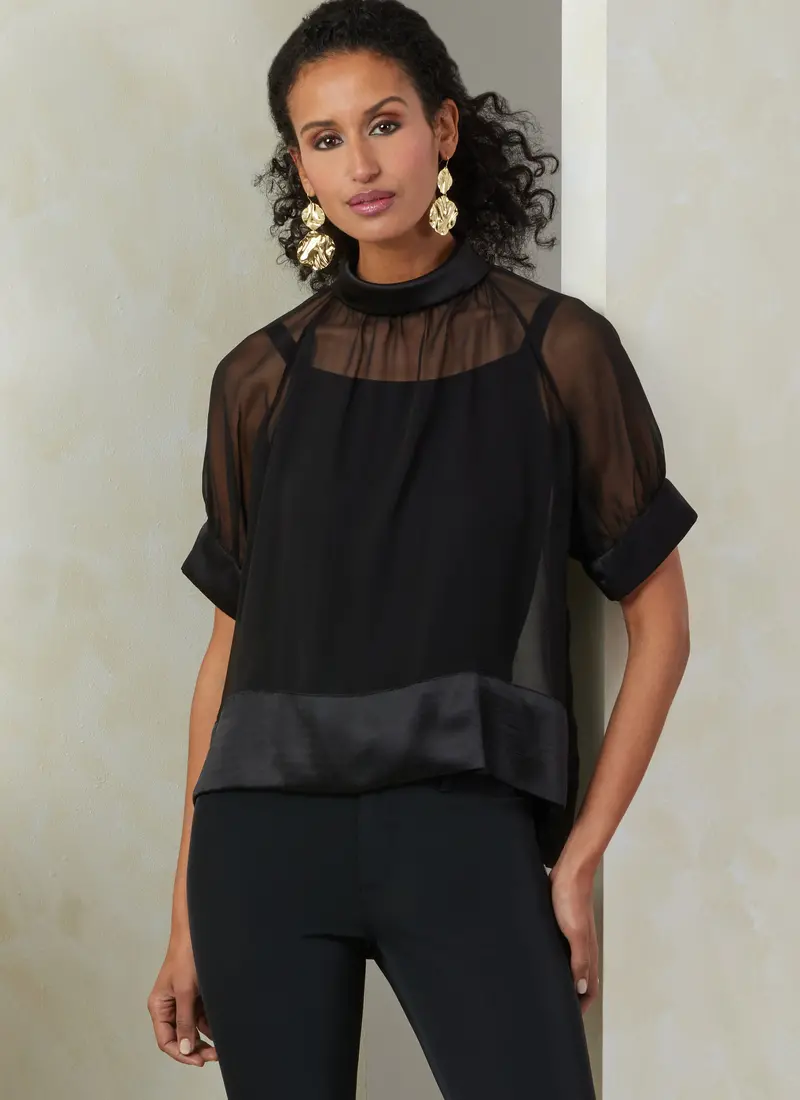 Vogue Sewing Pattern 2090 Rolled Collar Top 1