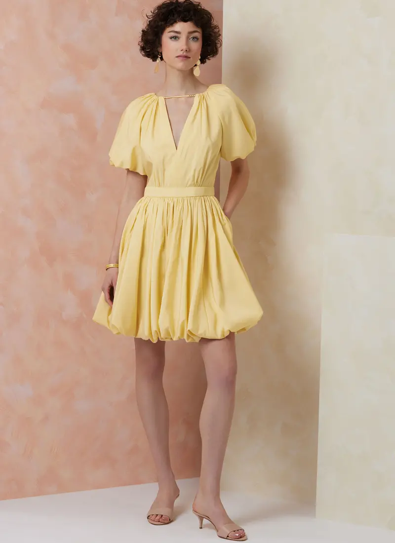 Vogue Sewing Pattern 2106 Fitted Dress With Bubble Hem 1