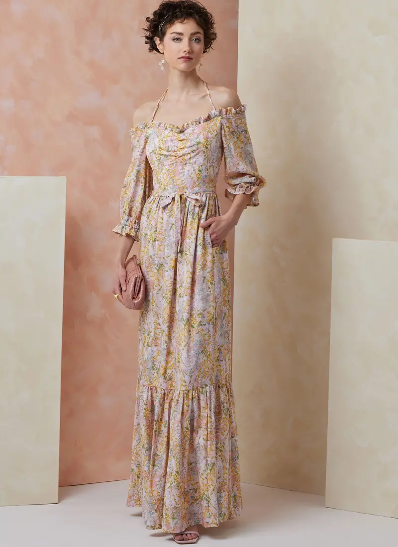 Vogue Sewing Pattern 2107 Fitted Dress In Midi And Maxi Length 1