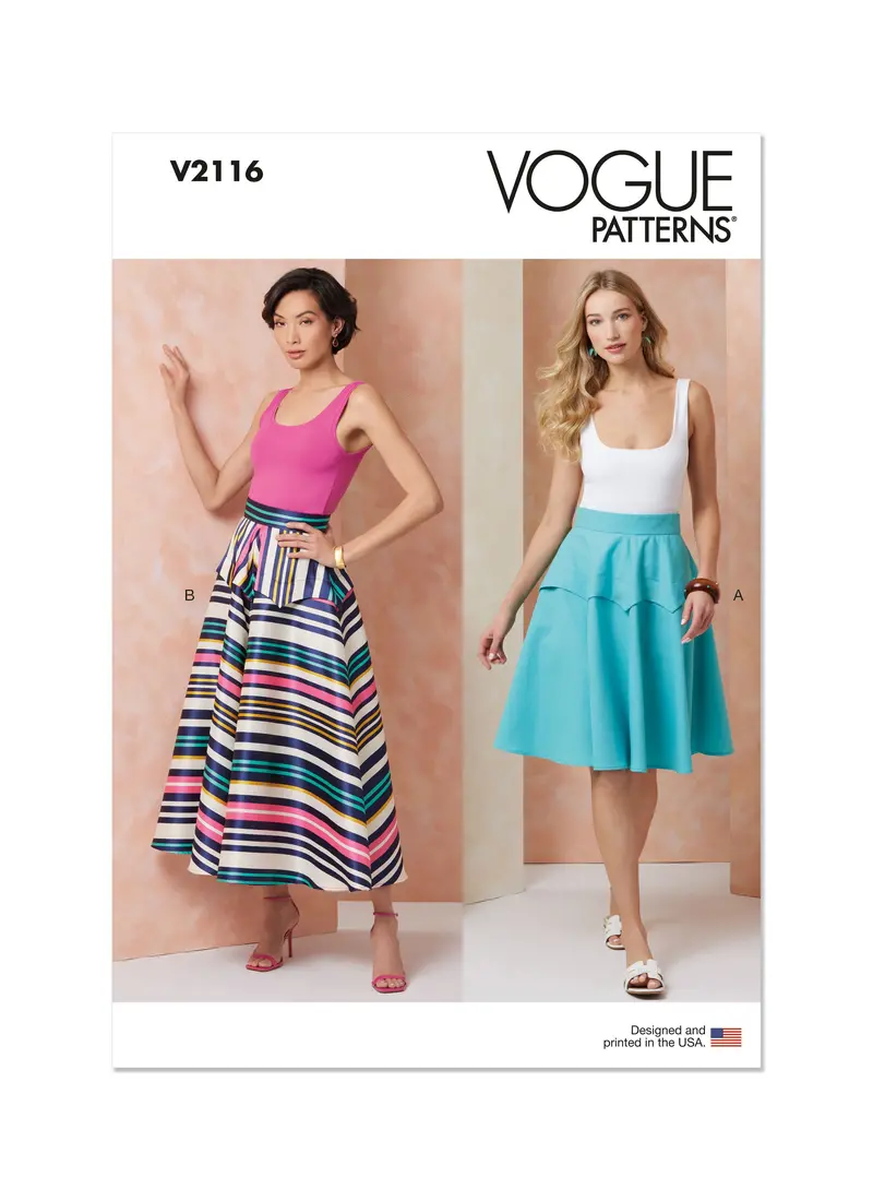 Vogue Sewing Pattern 2116 Peplum Skirt 2