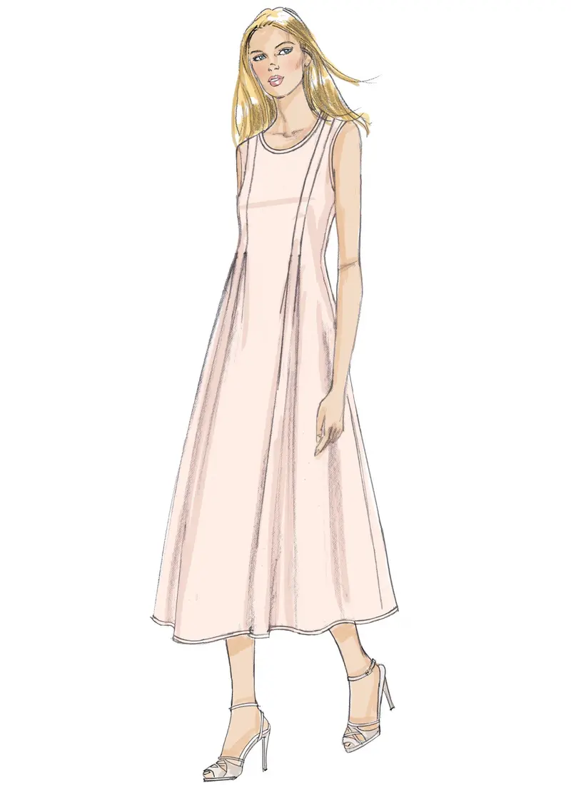 Vogue Sewing Pattern 9236 Released-Pleat Dresses 1