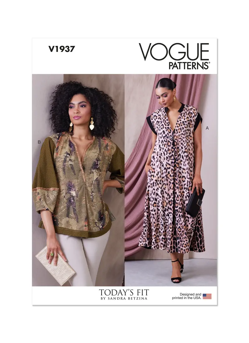 Vogue Sewing Pattern V1937 Misses' Dress And Tunic By Sandra Betzina 2