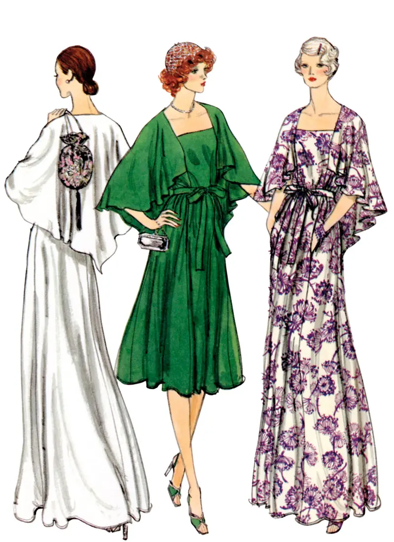 Vogue Sewing Pattern V1947 Misses’ Evening Dress Vintage 1970'S 1