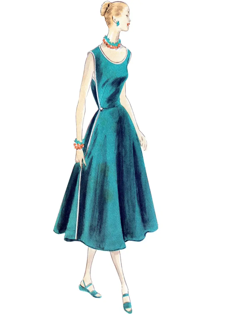 Vogue Vintage Pattern 1864 Misses' Wrap Dress 1