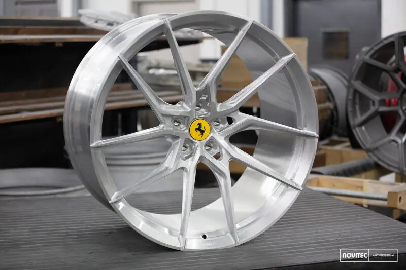 Vossen X Novitec Nf8 21X11.5In - 5X114.3 Bp - Et29 - Brushed Gloss Clear Ferrari 296 Rear Wheel 1