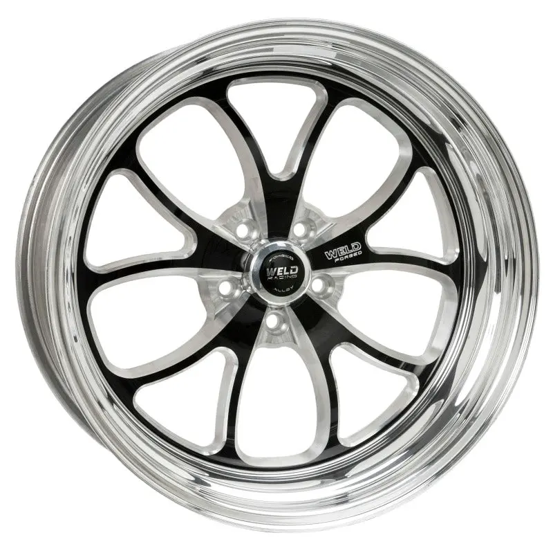 Weld S76 20X8 / 5X4.5 Bp / 4In. Bs Black Wheel (Low Pad) - Non-Beadlock 1