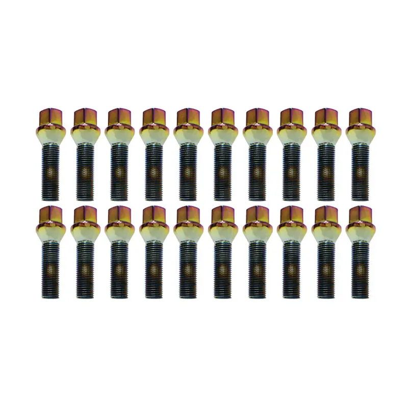 Wheel Mate Mevius 17 Hex Lug Bolt Set Of 20 - Chrome Neon 14X1.25 40Mm Cone 60 Deg Tap 1