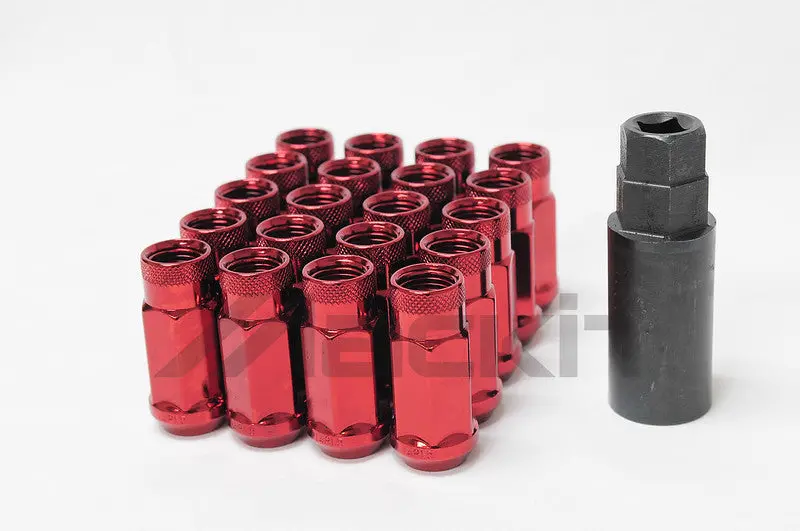 Wheel Mate Monster Open End Lug Nut Set Of 20 - Red 1/2In 1