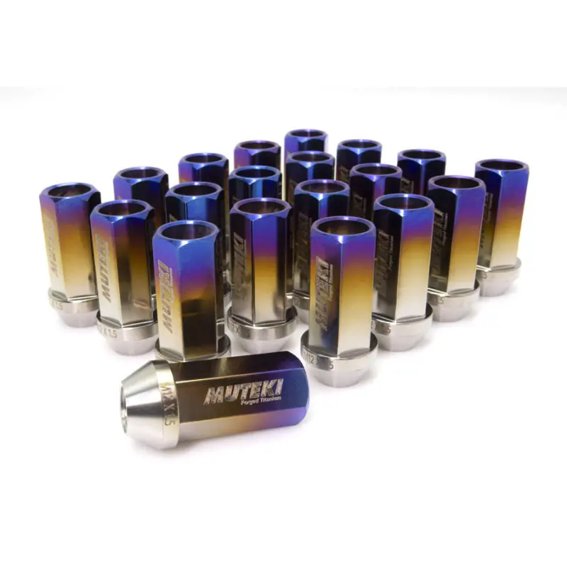 Wheel Mate Muteki Open End Lug Nuts Burned Titanium 12X1.50 - Set Of 20 1
