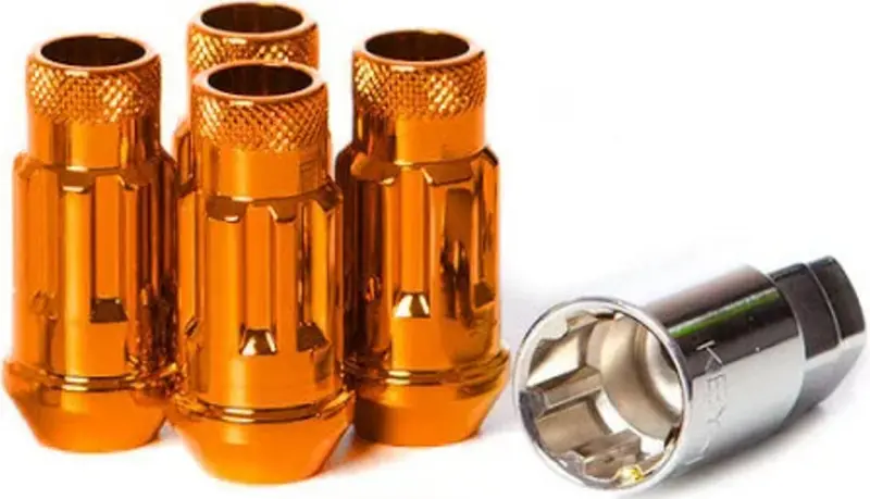 Wheel Mate Muteki Sr48 Open End Locking Lug Nut Set Of 4 - Orange 12X1.50 48Mm 1