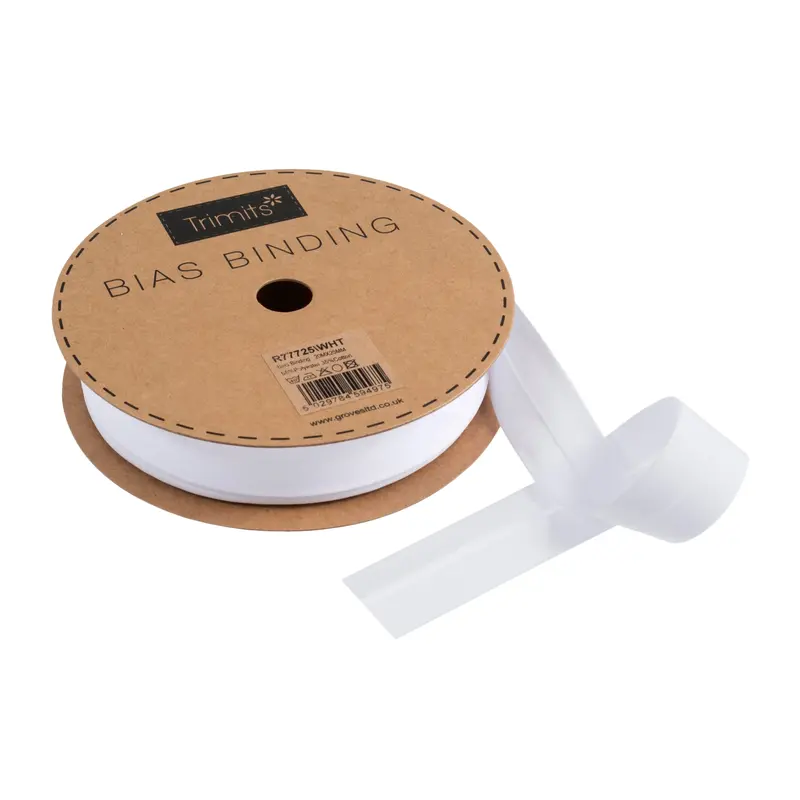 White Bias Binding | 25Mm Width 1