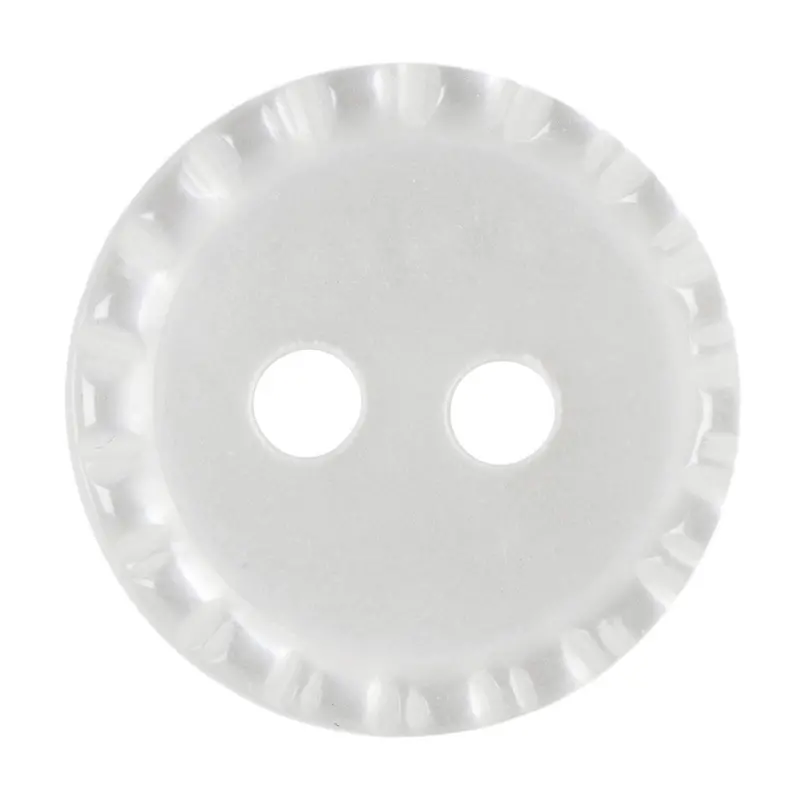 White Crimped Edge Buttons 1