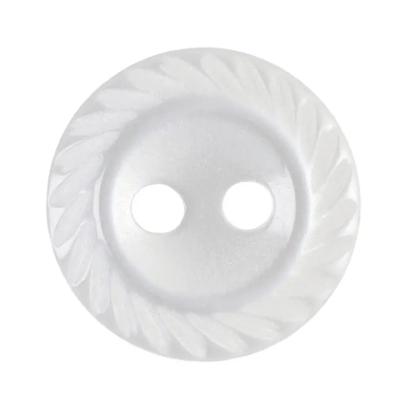 White Decorative Edge Blouse Buttons 1