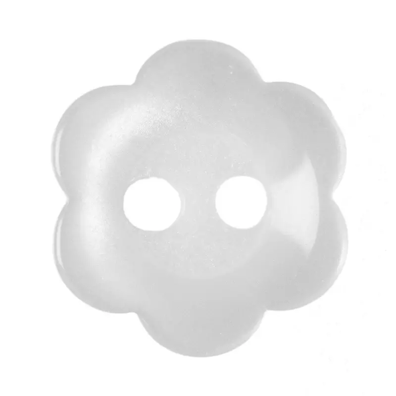 White Flower Shape Buttons 1