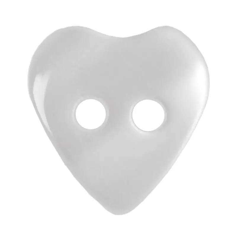 White Heart Shape Buttons 1