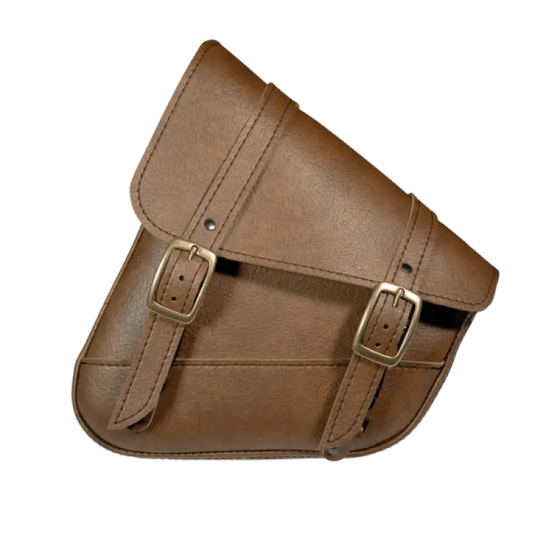 Willie & Max Hd Softails, Yam Rd Stars, Kaw Vulcan 900, Suz C50 Brass Monkey Swingarm Bag - Brown 1