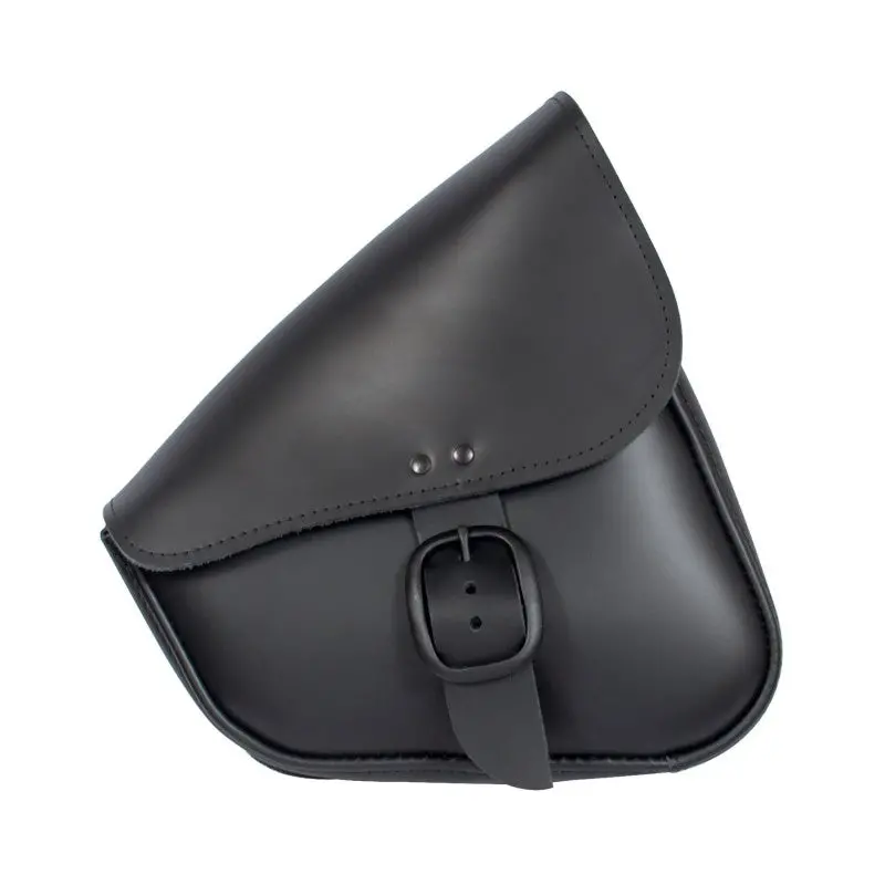 Willie & Max Hd Sportsters, Custom Hard Tails Leather Swingarm Bag Dual Shock W/Blk Buckle - Black 1