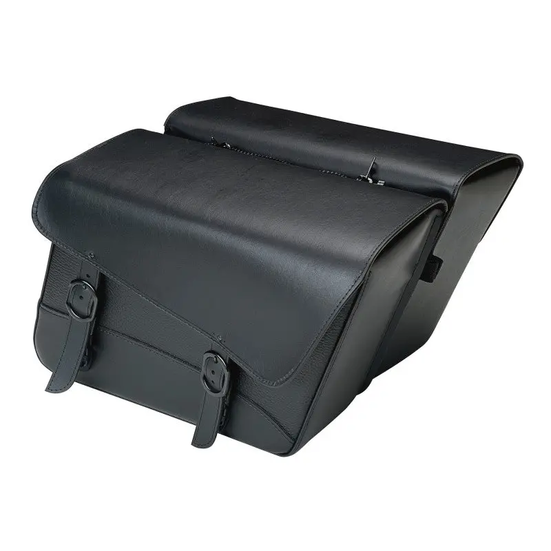 Willie & Max Universal Black Jack Large Slant Saddlebag Set (16 In L X 11 In H X 6.5 In W) - Black 1