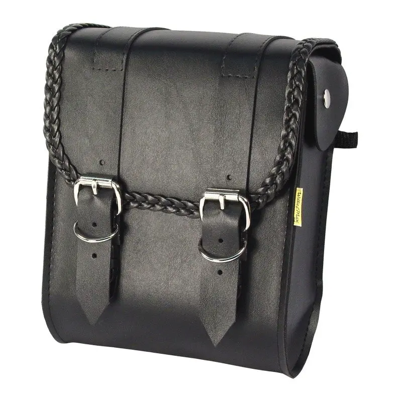 Willie & Max Universal Braided Sissy Bar Bag (8 In L X 10 In W X 4.5 In H) - Black 1